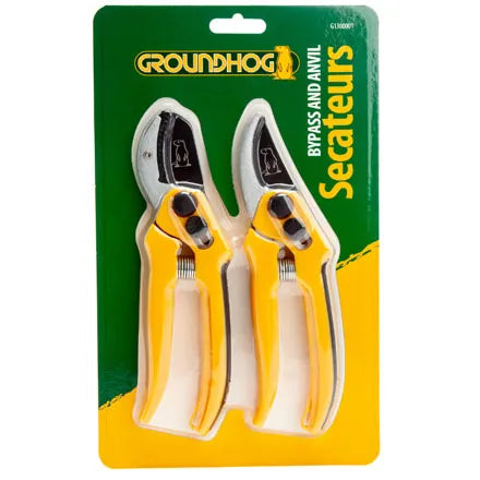Groundhog Anvil & Bypass Secateurs Set G1300001
