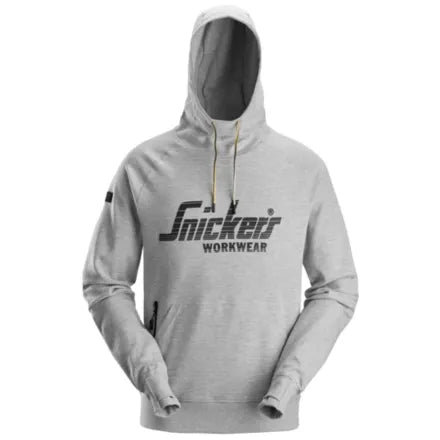 Snickers 2894 Logo Hoodie Grey Melange