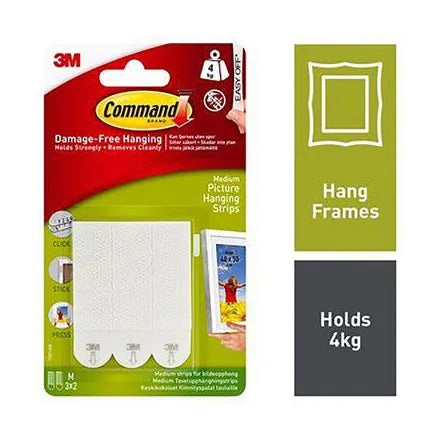 3M Command Medium Picture Hanging Strips (4 Pack)