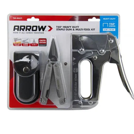 Arrow T50 Staple Gun & Multi Tool Kit