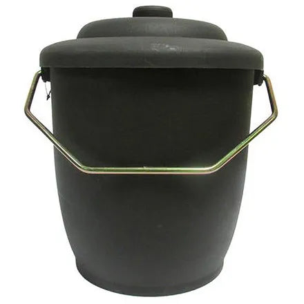 Coal Bucket with Lid and Handle Black