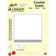 Airstream White Cowled Dual Fitting Outlet