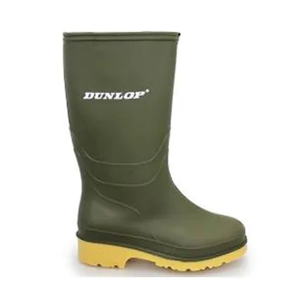 Dunlop Kids Dull Wellie Green