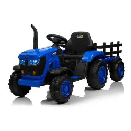 Electric Ride On Tractor And Trailer 12V | Blue