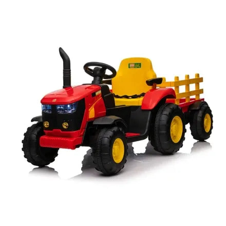 Electric Ride On Tractor And Trailer 12V | Red