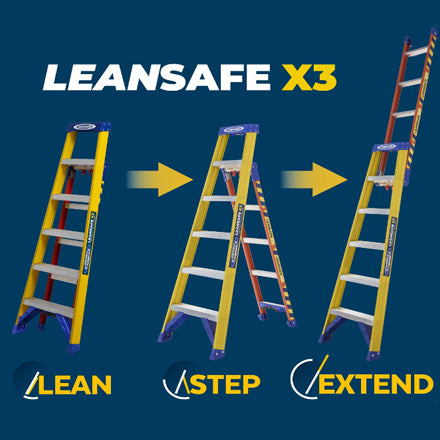 Leansafe X3 Fibreglass Multi-Purpose Ladder