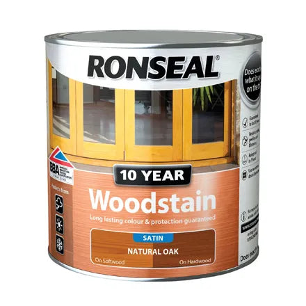 Ronseal 10 Year Woodstain Natural Oak Satin
