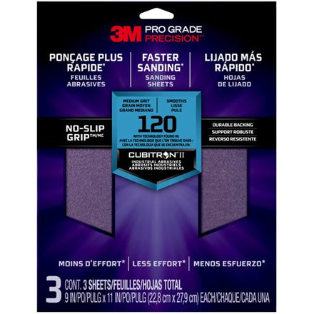 3M Pro Grade Precision Sanding Sheets 100 grit Medium