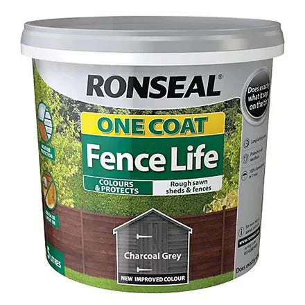 Ronseal One Coat Fencelife Charcoal Grey 5L