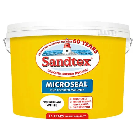 Sandtex Smooth Masonry Paint White 10L