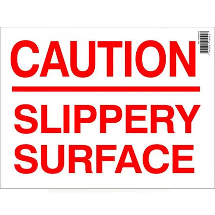Caution Slippery Surface Sign