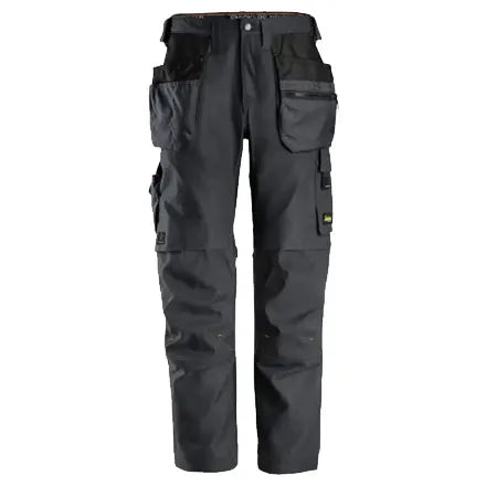 Snickers 6224 AllroundWork, Canvas+ Stretch Work Trousers+ HP Steelgrey