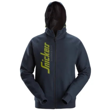 Snickers 2846 Logo Full-Zip Hoodie Navy