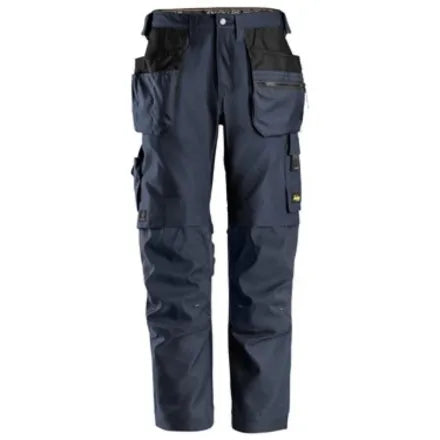 Snickers 6224 AllroundWork Canvas Stretch Work Trousers Holster Pockets Navy 39W x 35L (156)