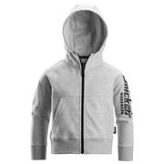 Snickers 7512 Junior Logo Full-Zip Hoodie Grey Melange