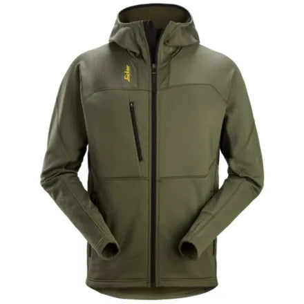 Snickers 9420 Thermal Body Mapping Fleece Full-Zip Hoodie Khaki Green