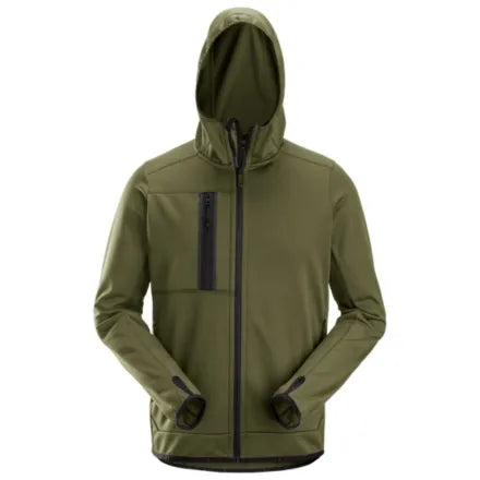 Snickers 8058 Full Zip Fleece Hoodie Khaki Green