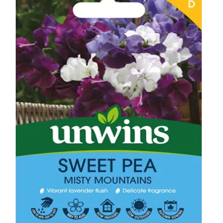 Unwins Sweet Pea "Misty Mountains" Seeds