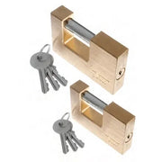 Tessi Rectangular Brass Padlock