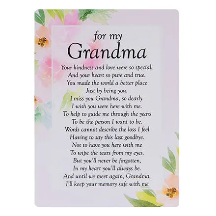 Graveside Cards - For My Grandma