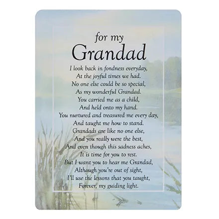 Graveside Cards - For My Grandad