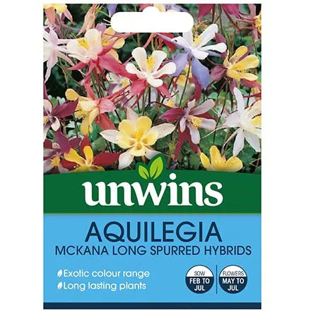 Unwins Aquilegia McKana Long Spurred Hybrids Seeds
