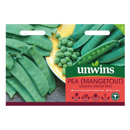 Unwins Mangetout Snow Pea Delikata Seeds