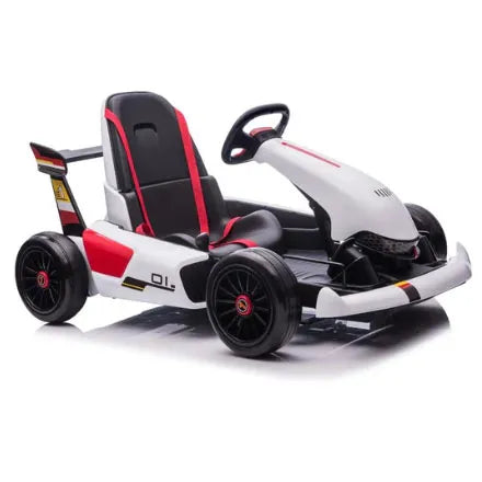 24V Kids' Electric White Drift-Kart