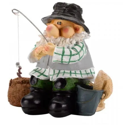 Wilf Fishing Garden Gnome Ornament
