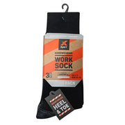 Xpert Core Comfort Work Socks 3 Pack Black Grey