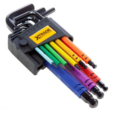 XTrade Hex Key Set Long Arm Ball End (9pc)